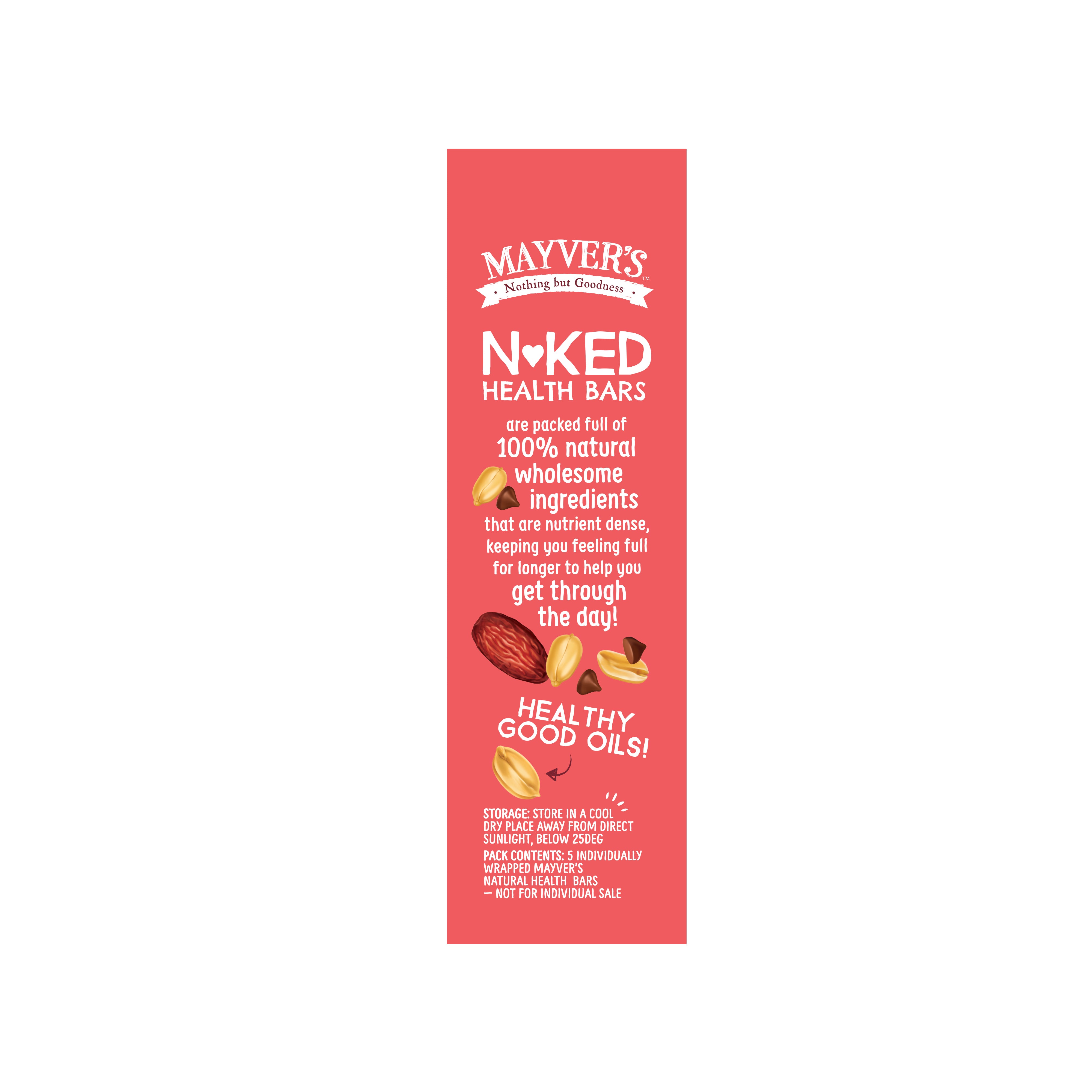 CHOC CHIP CRUNCHY PEANUT BUTTER N*KED HEALTH BARS 5pk