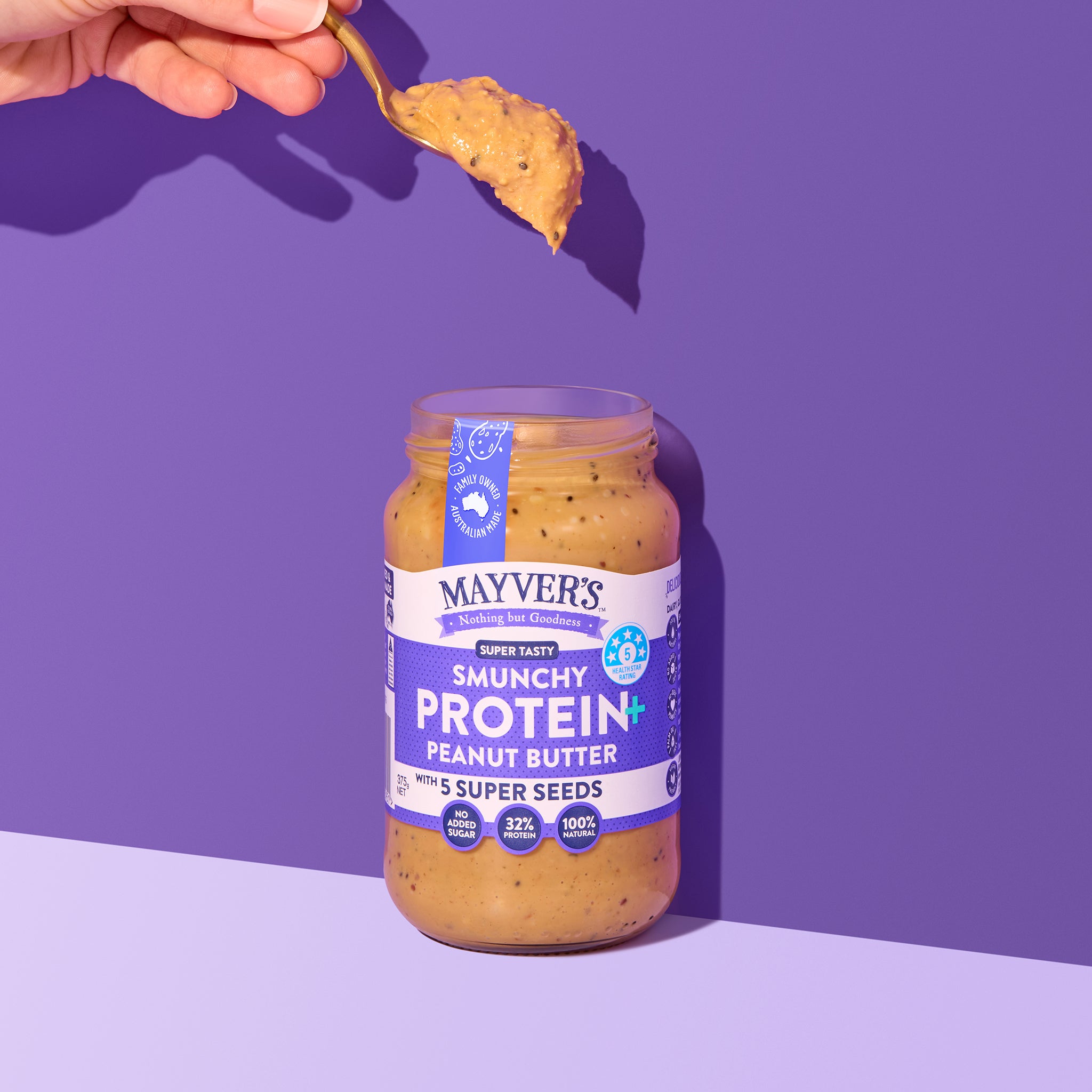 SMUNCHY 5 SEEDS PROTEIN+ PEANUT BUTTER 375g