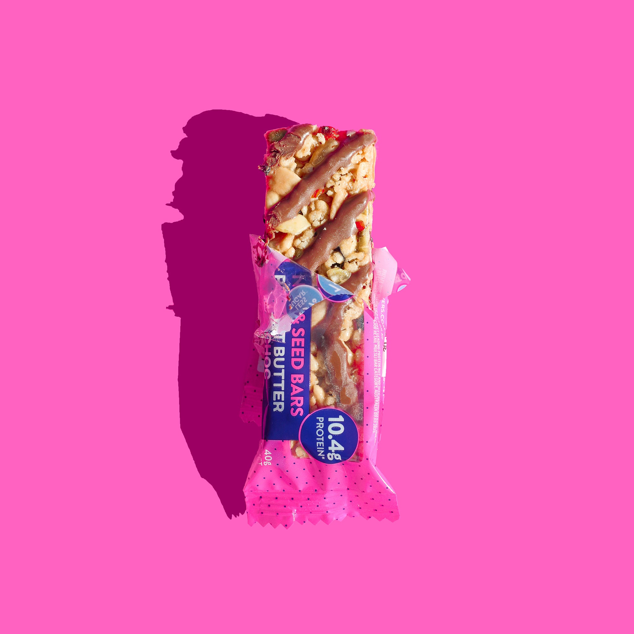 MAYVER'S HIGH PROTEIN+ PEANUT BUTTER & MILK CHOC NUT & SEED BAR (5pk)