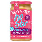 MAYVER'S NO STIR CRUNCHY PEANUT BUTTER 450g