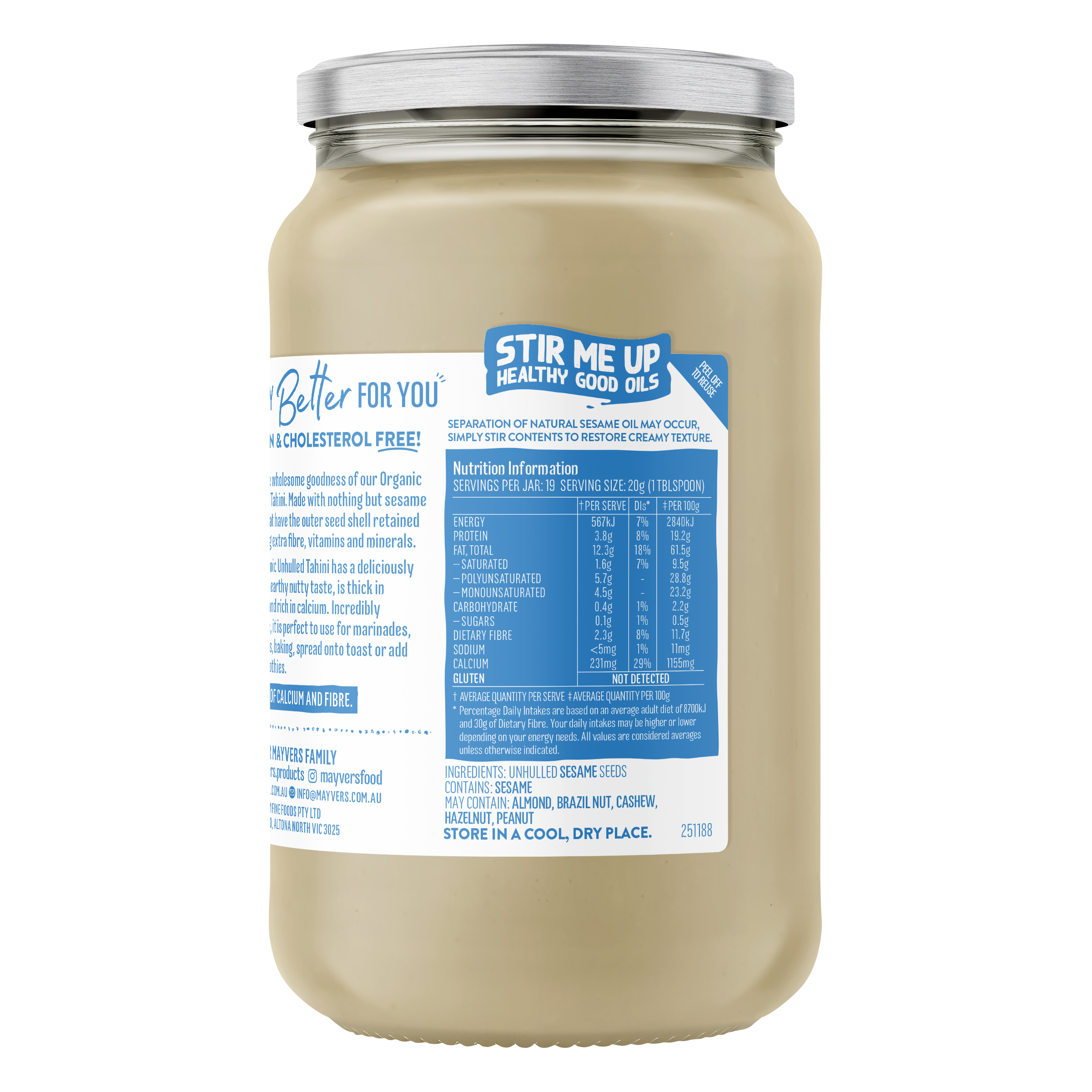 ORGANIC UNHULLED TAHINI 375g