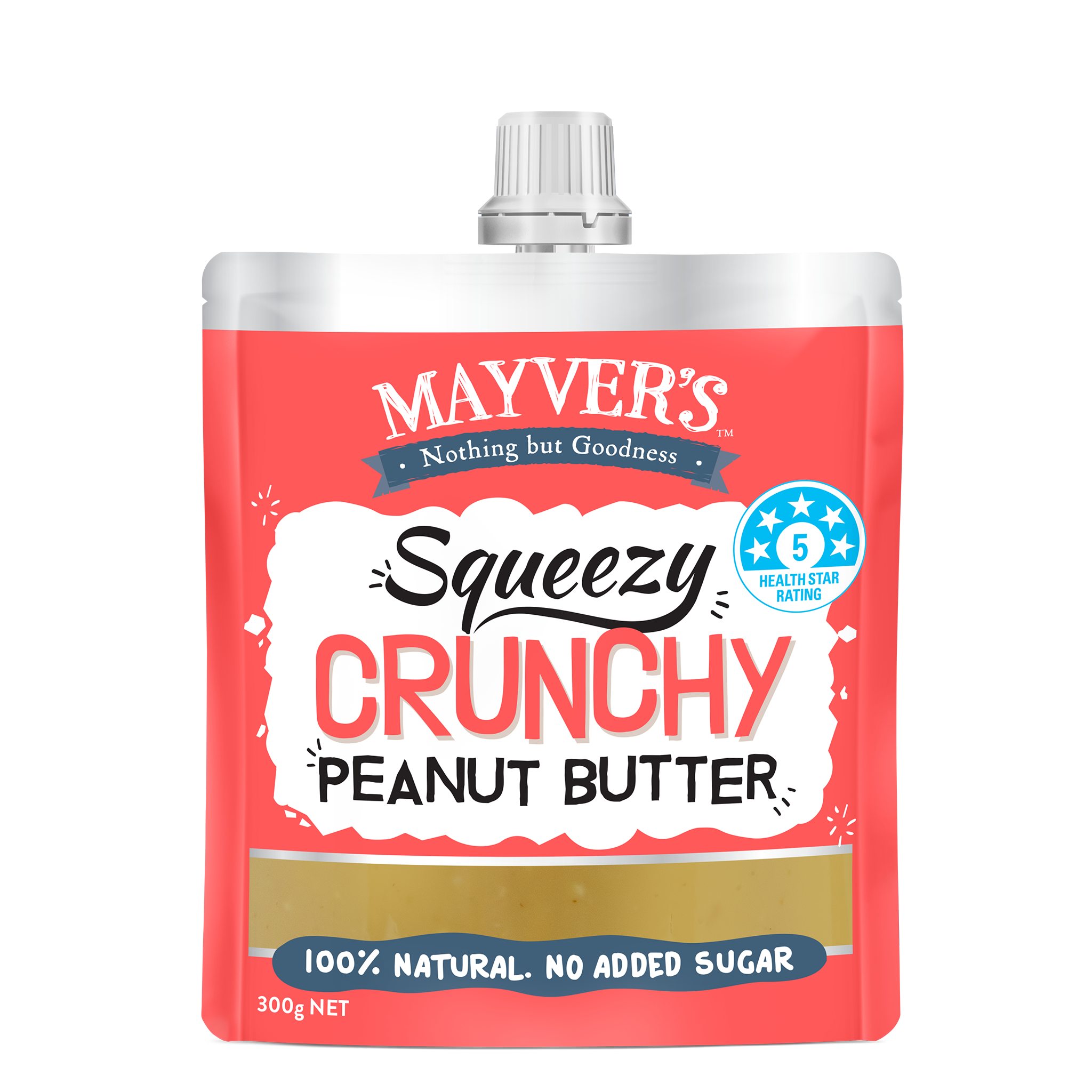 MAYVER'S SQUEEZY CRUNCHY PEANUT BUTTER 300g – Mayver's