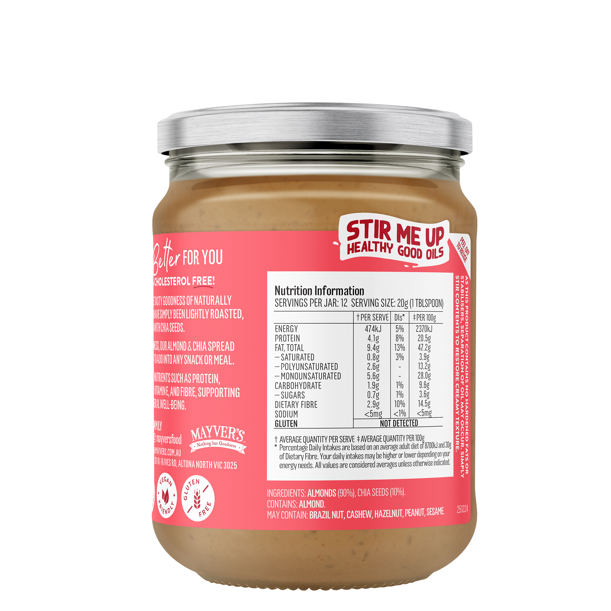 ALMOND & CHIA SPREAD 240g