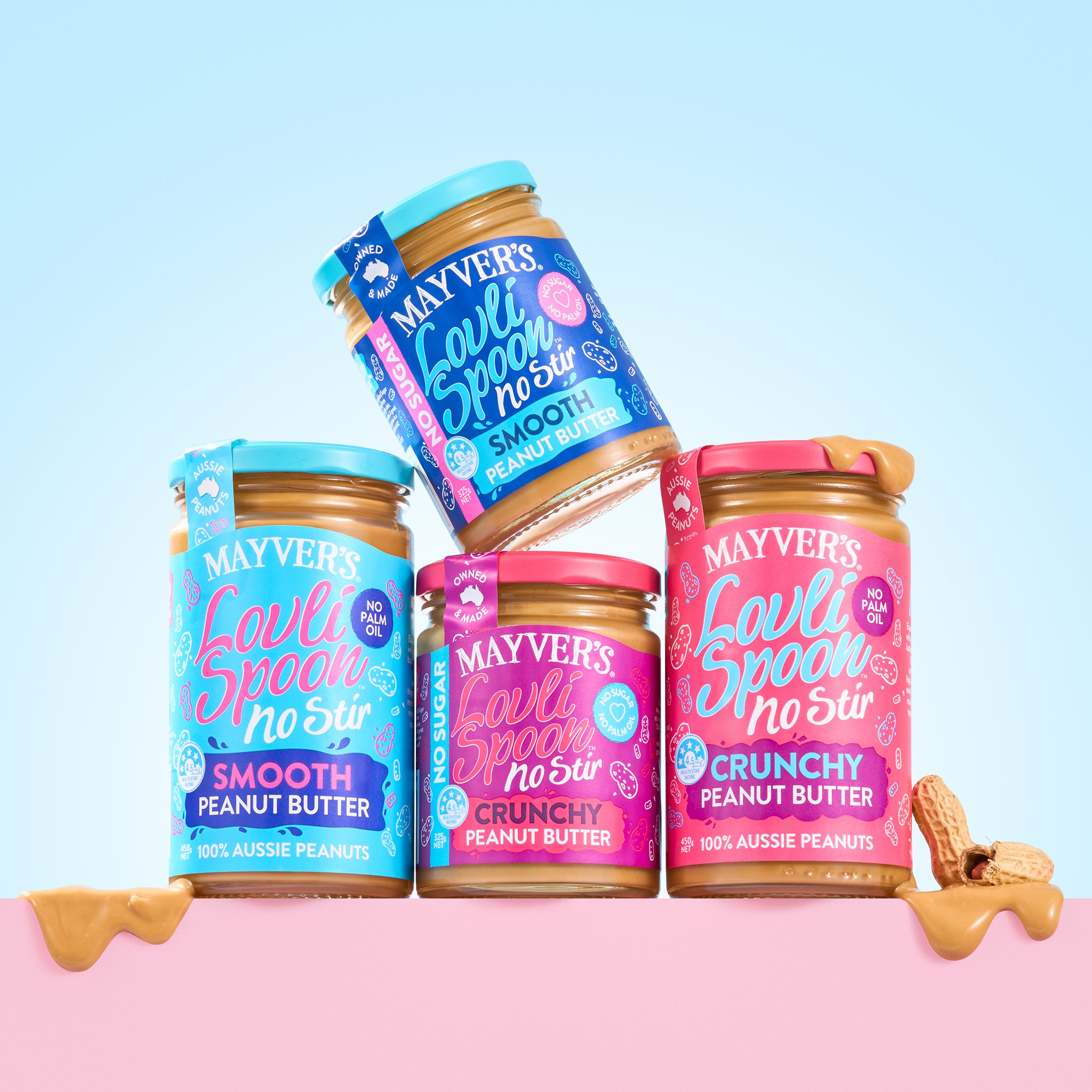 LOVLI SPOON CRUNCHY PEANUT BUTTER 450g