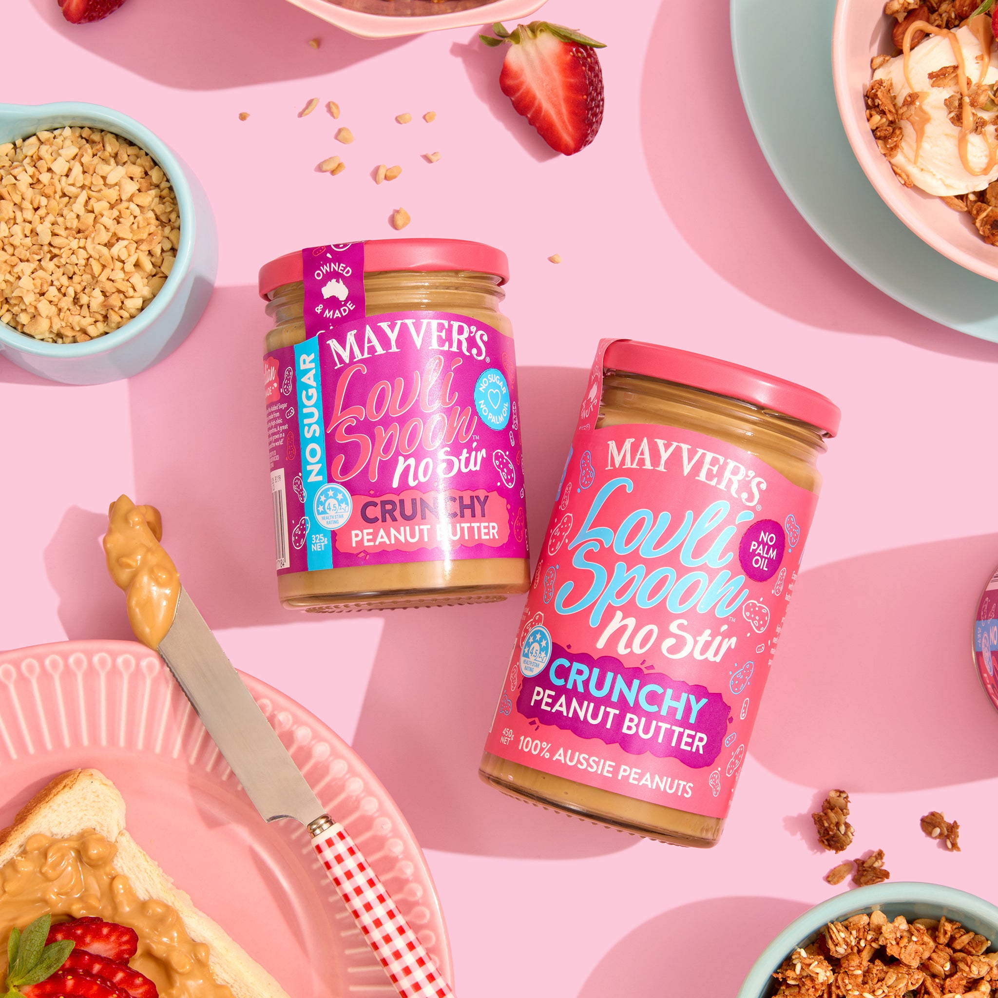 LOVLI SPOON CRUNCHY PEANUT BUTTER 450g