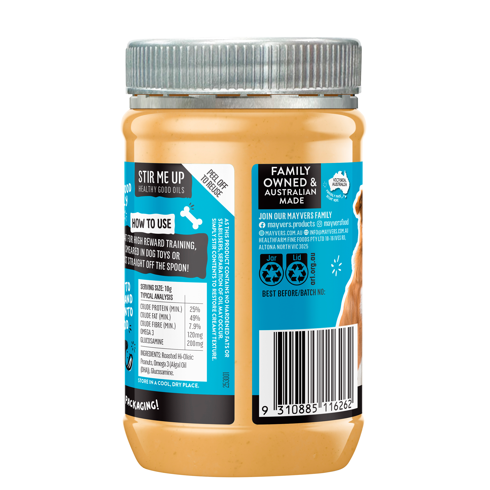 ROVER'S REWARD NATURAL PEANUT BUTTER 350g