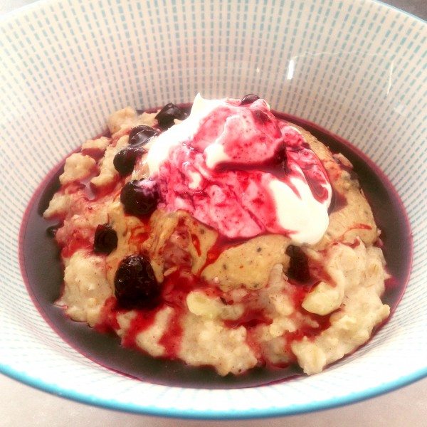 PB & blueberry porridge