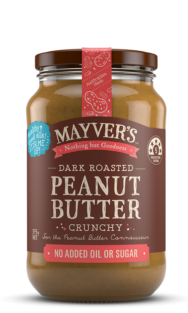 Mayvers-Peanut Butter-Dark-Roasted-Crunchy-375g