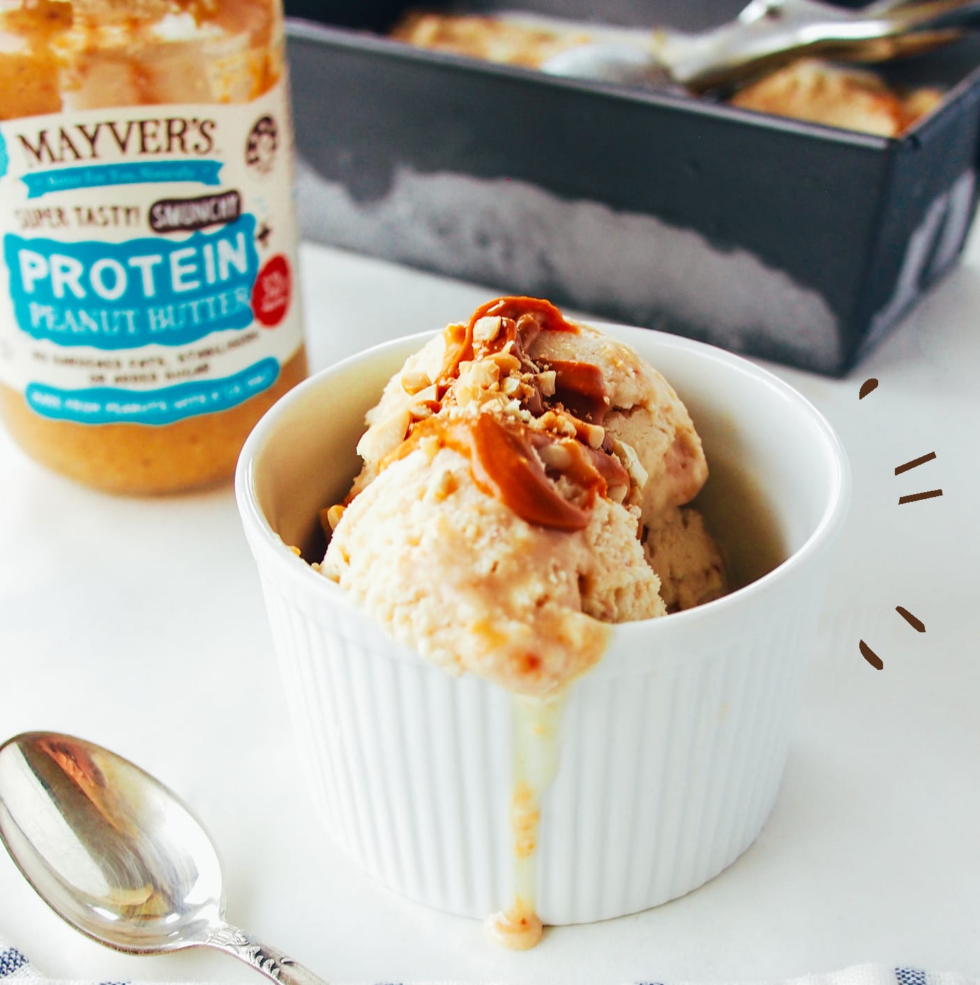 Mayvers No Churn Salted Caramel Swirl Ice Cream